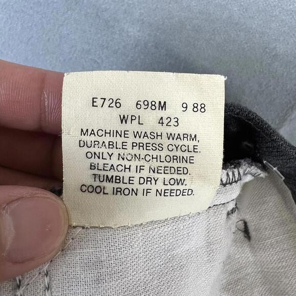 VTG 80s Levis 517 Pants Mens 38x31 Gray Bootcut StaPrest Saddleman Made in USA - Picture 6 of 9